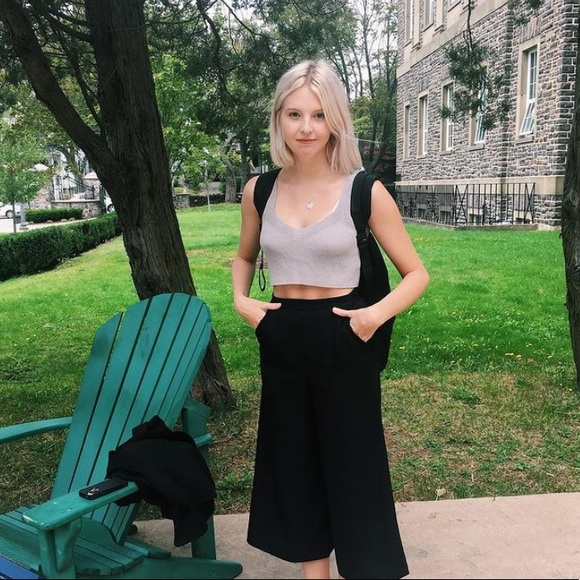 Knit cropped cami - Picture 1 of 2